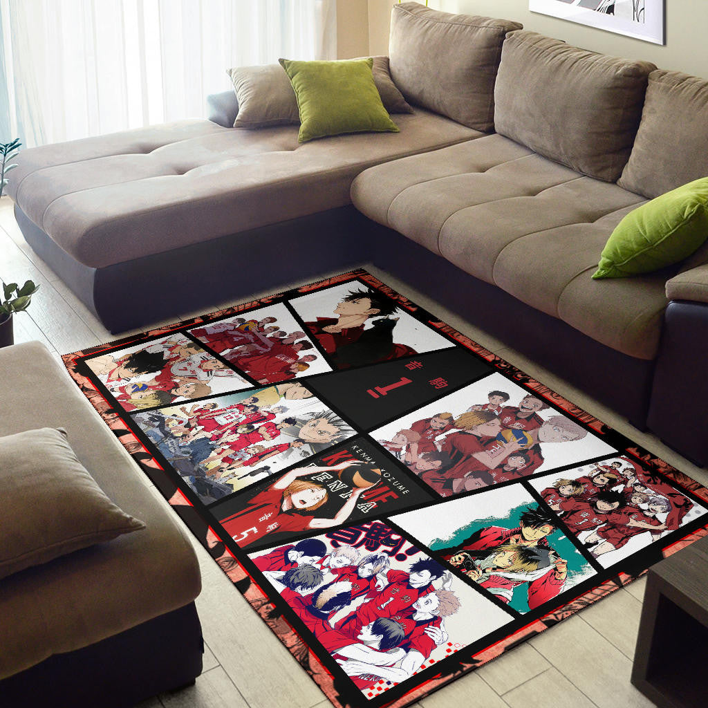 Tetsuro Kuroo Haikyuu Area Rug Anime Home Decor Custom For Fans NA041404