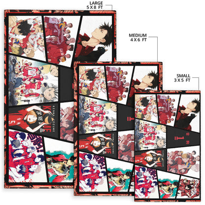 Tetsuro Kuroo Haikyuu Area Rug Anime Home Decor Custom For Fans NA041404