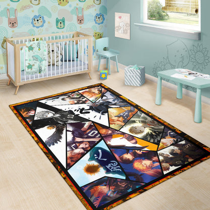 Shoyo Hinata Haikyuu Area Rug Anime Home Decor Custom For Fans NA041401