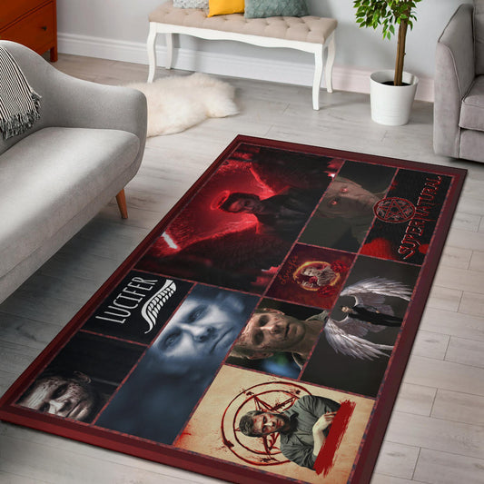 Lucifer Supernatural Area Rug Movie Home Decor Custom For Fans NT041405