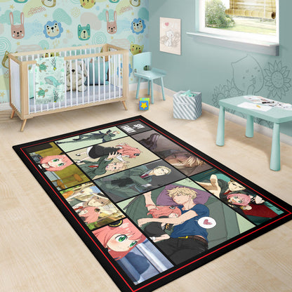 Loid Forger And Anya Forger Spy x Family Area Rug Anime Home Decor Custom For Fans NA042602