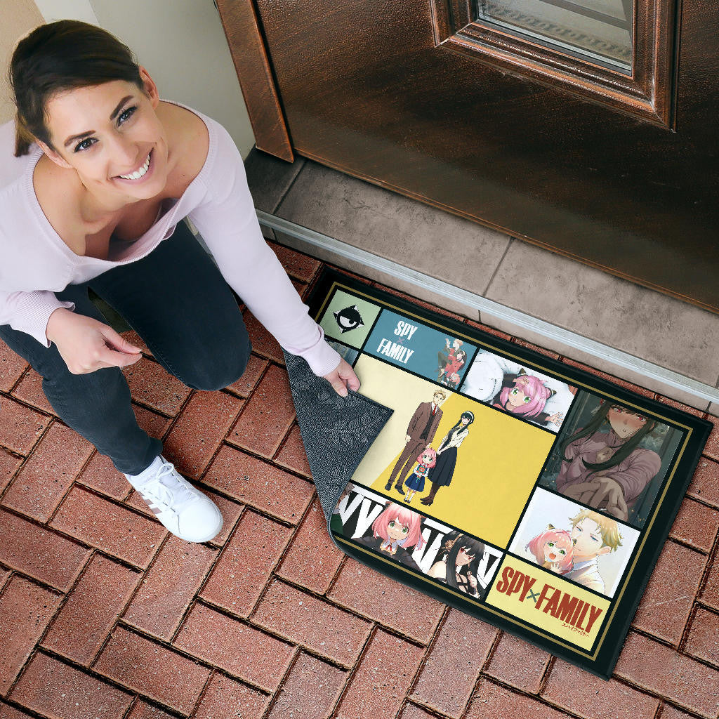 Loid Yor And Anya Forger Family Spy x Family Door Mat Anime Home Decor Custom For Fans NA042604
