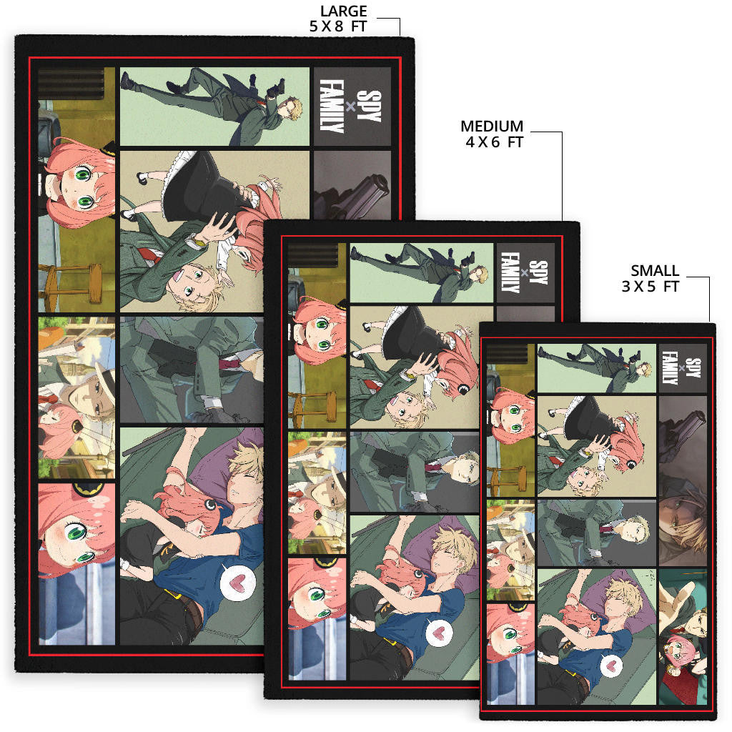 Loid Forger And Anya Forger Spy x Family Area Rug Anime Home Decor Custom For Fans NA042602