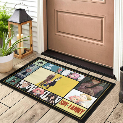 Loid Yor And Anya Forger Family Spy x Family Door Mat Anime Home Decor Custom For Fans NA042604