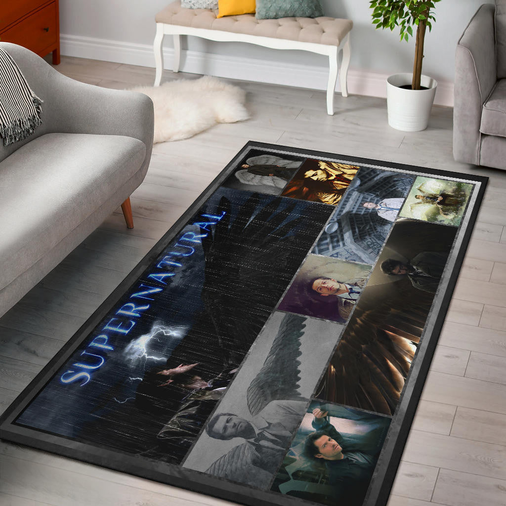 Castiel Supernatural Area Rug Movie Home Decor Custom For Fans NT041401