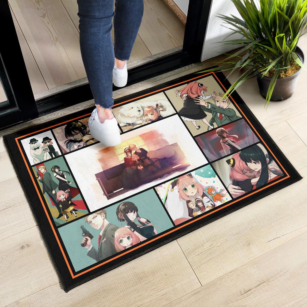 Loid Yor And Anya Forger Family Spy x Family Door Mat Anime Home Decor Custom For Fans NA042603