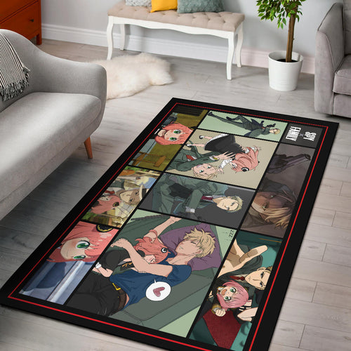 Loid Forger And Anya Forger Spy x Family Area Rug Anime Home Decor Custom For Fans NA042602