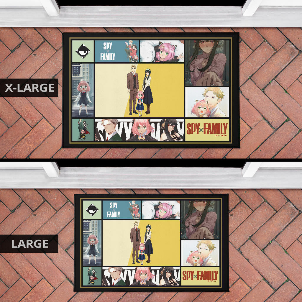 Loid Yor And Anya Forger Family Spy x Family Door Mat Anime Home Decor Custom For Fans NA042604