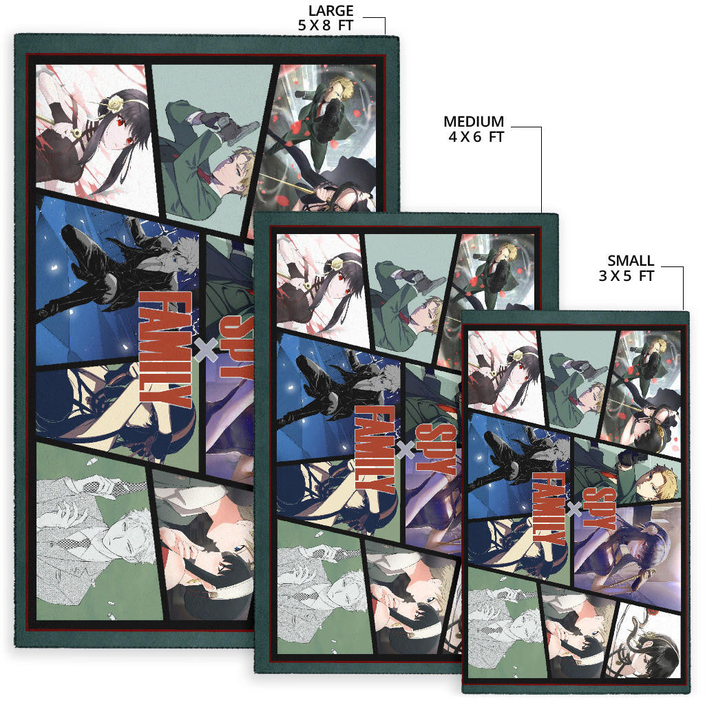 Loid Forger And Yor Forger Spy x Family Area Rug Anime Home Decor Custom For Fans NA042604
