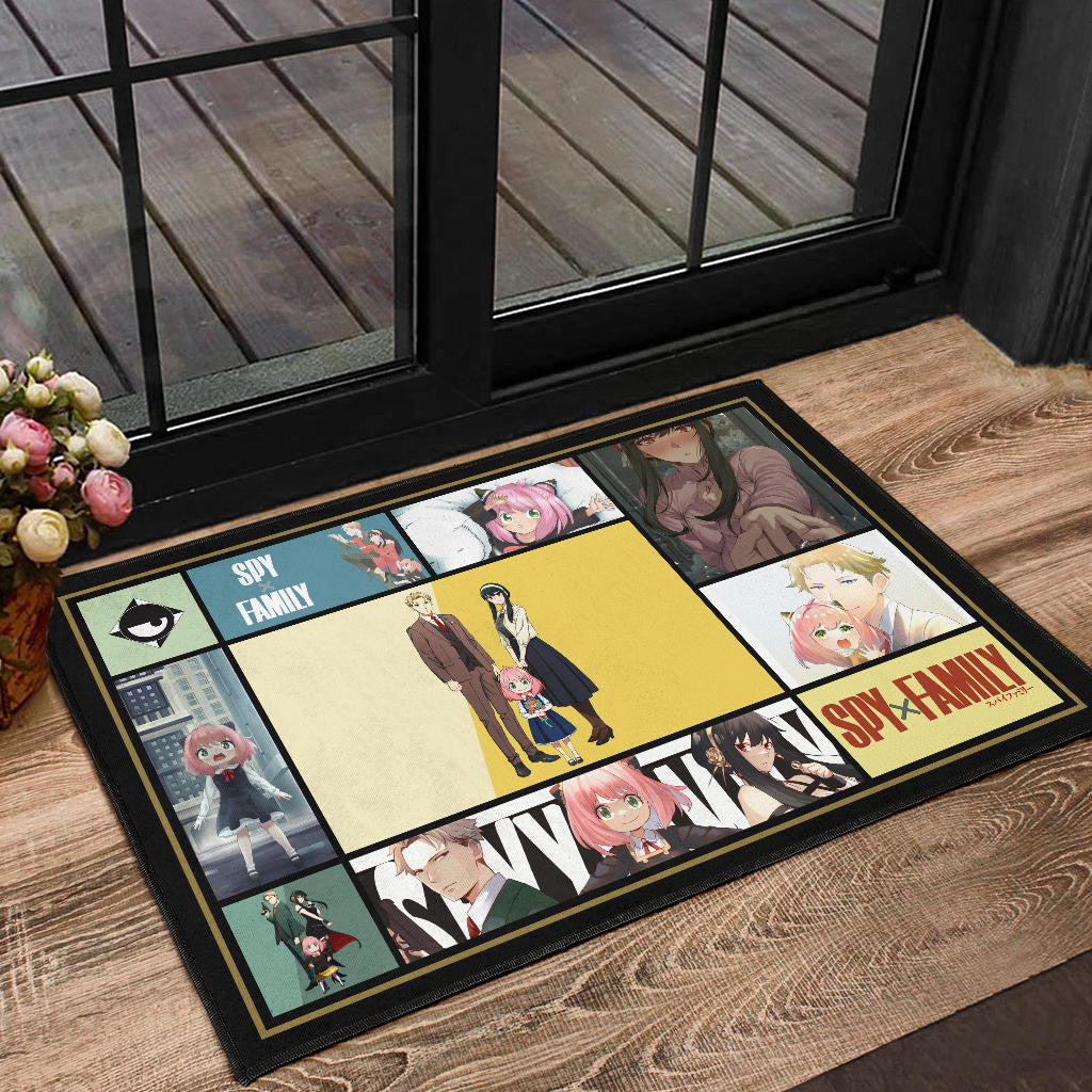 Loid Yor And Anya Forger Family Spy x Family Door Mat Anime Home Decor Custom For Fans NA042604