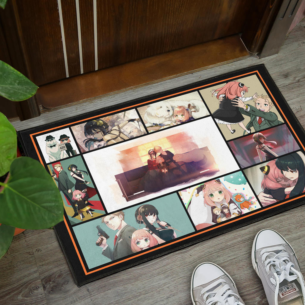 Loid Yor And Anya Forger Family Spy x Family Door Mat Anime Home Decor Custom For Fans NA042603