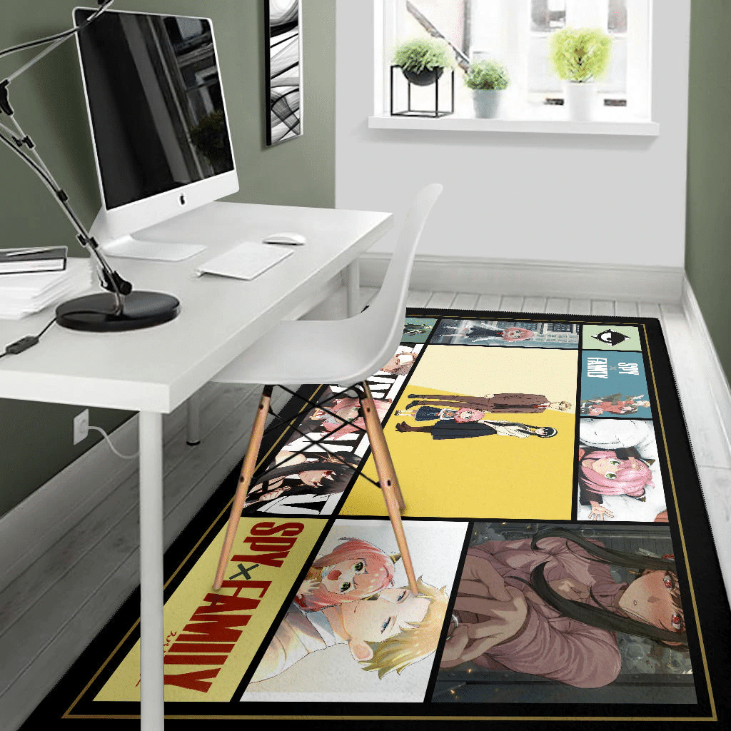 Loid Yor And Anya Forger Family Spy x Family Area Rug Anime Home Decor Custom For Fans NA042604