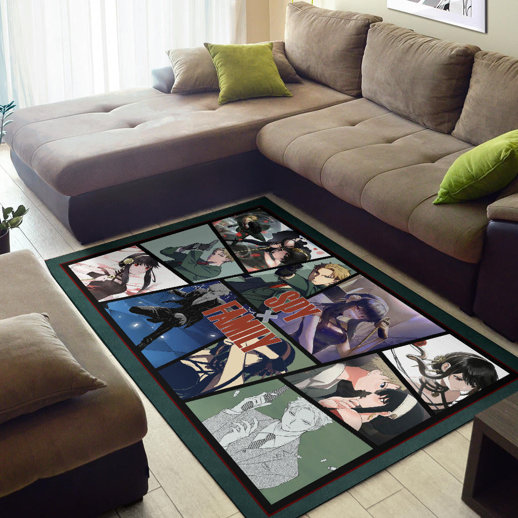 Loid Forger And Yor Forger Spy x Family Area Rug Anime Home Decor Custom For Fans NA042604