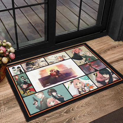 Loid Yor And Anya Forger Family Spy x Family Door Mat Anime Home Decor Custom For Fans NA042603