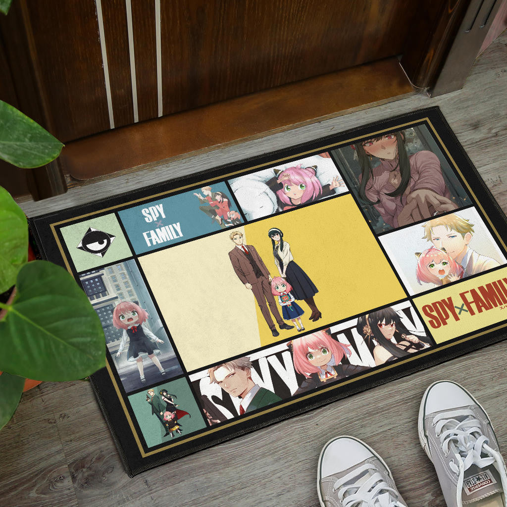 Loid Yor And Anya Forger Family Spy x Family Door Mat Anime Home Decor Custom For Fans NA042604