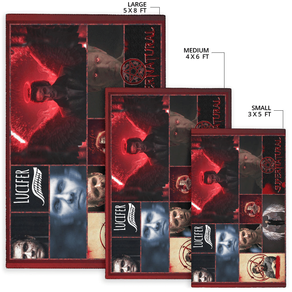 Lucifer Supernatural Area Rug Movie Home Decor Custom For Fans NT041405