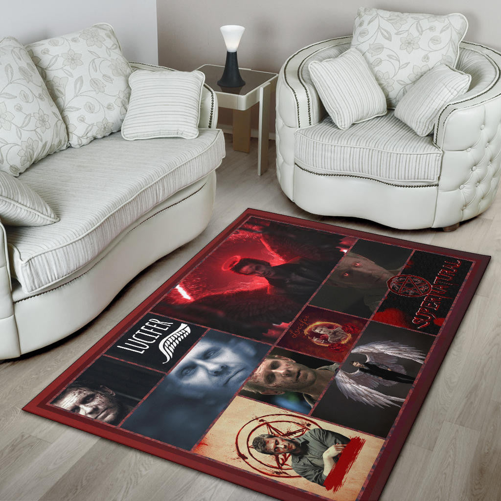 Lucifer Supernatural Area Rug Movie Home Decor Custom For Fans NT041405