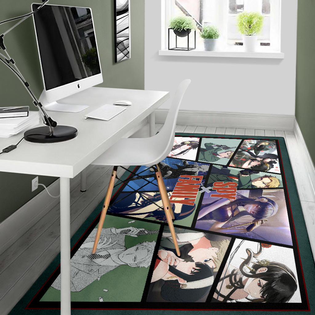 Loid Forger And Yor Forger Spy x Family Area Rug Anime Home Decor Custom For Fans NA042604