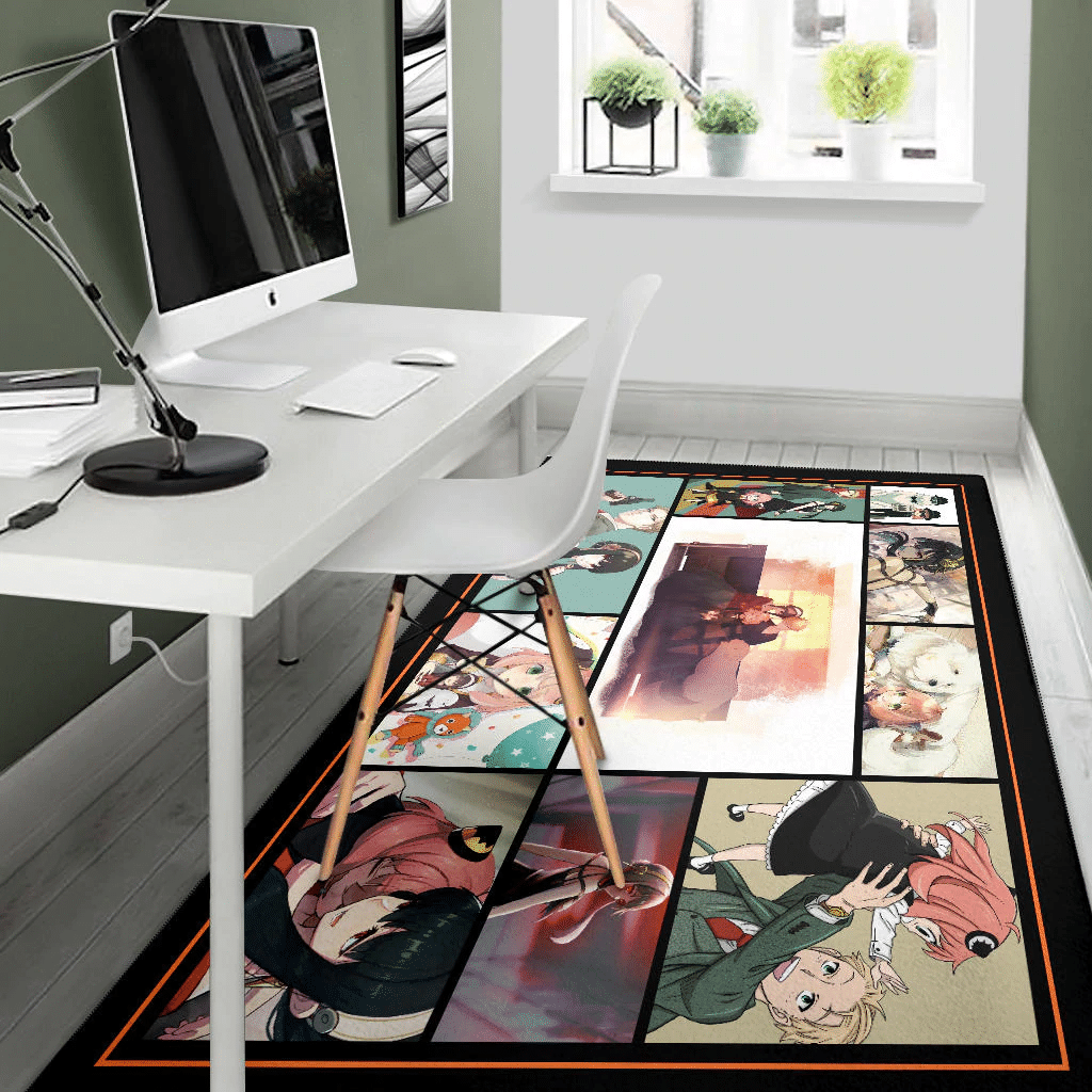 Loid Yor And Anya Forger Family Spy x Family Area Rug Anime Home Decor Custom For Fans NA042603