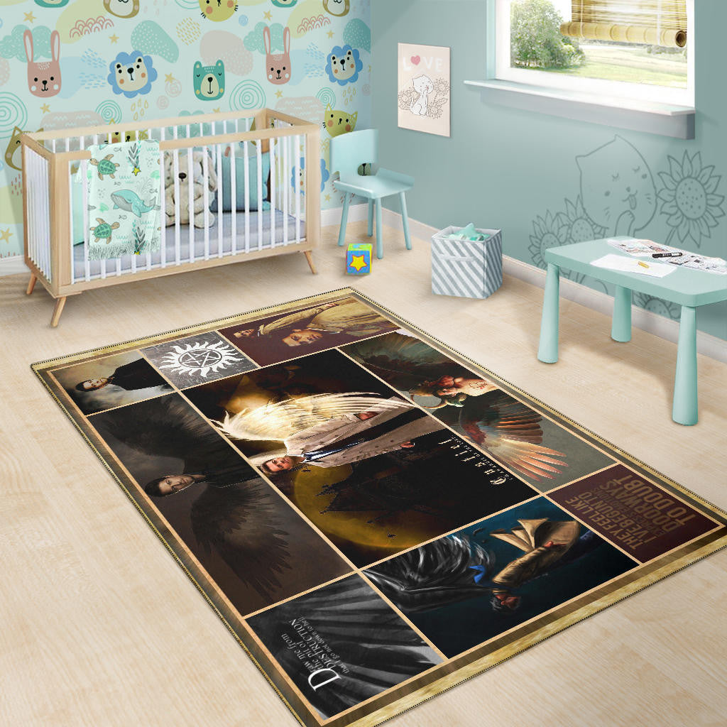 Castiel Supernatural Area Rug Movie Home Decor Custom For Fans NT041403