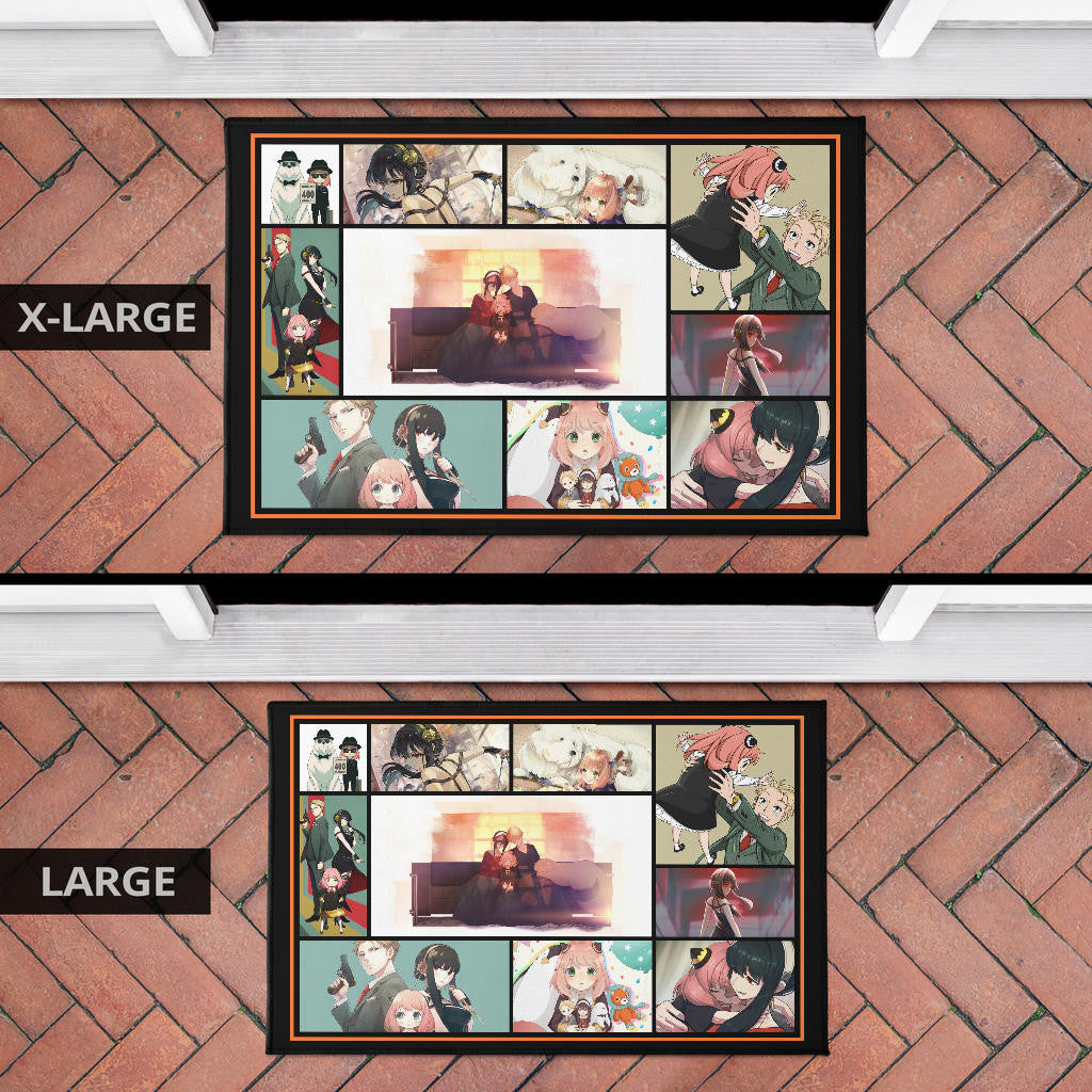 Loid Yor And Anya Forger Family Spy x Family Door Mat Anime Home Decor Custom For Fans NA042603