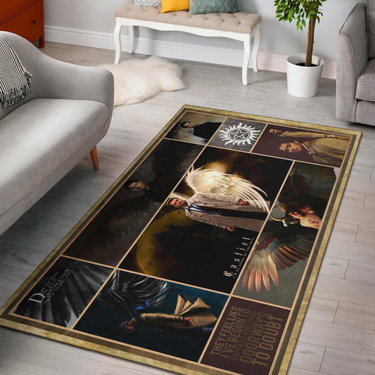 Castiel Supernatural Area Rug Movie Home Decor Custom For Fans NT041403