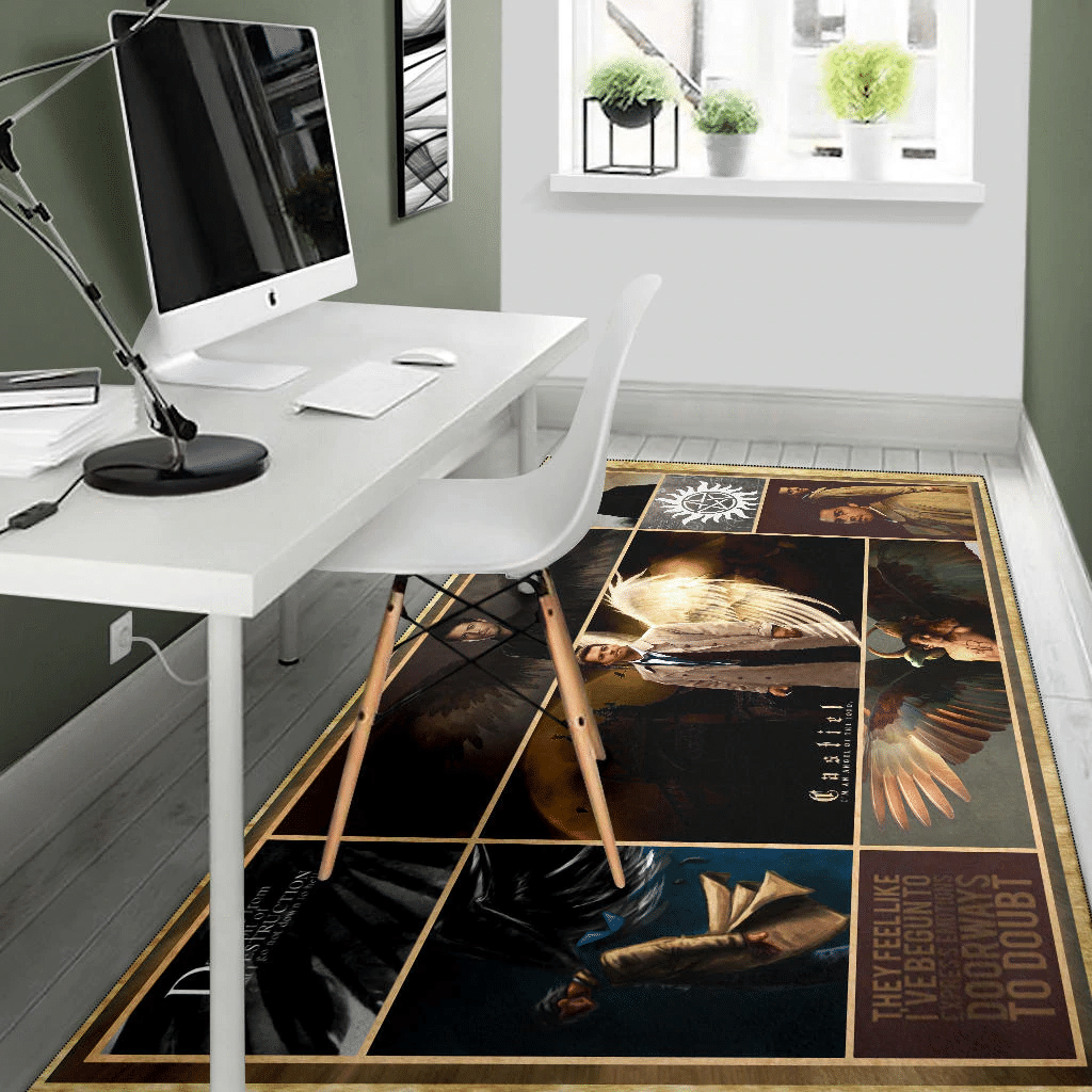 Castiel Supernatural Area Rug Movie Home Decor Custom For Fans NT041403