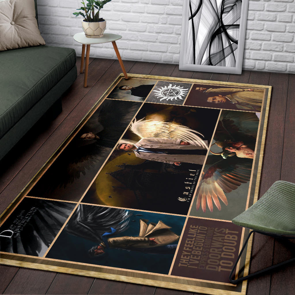 Castiel Supernatural Area Rug Movie Home Decor Custom For Fans NT041403