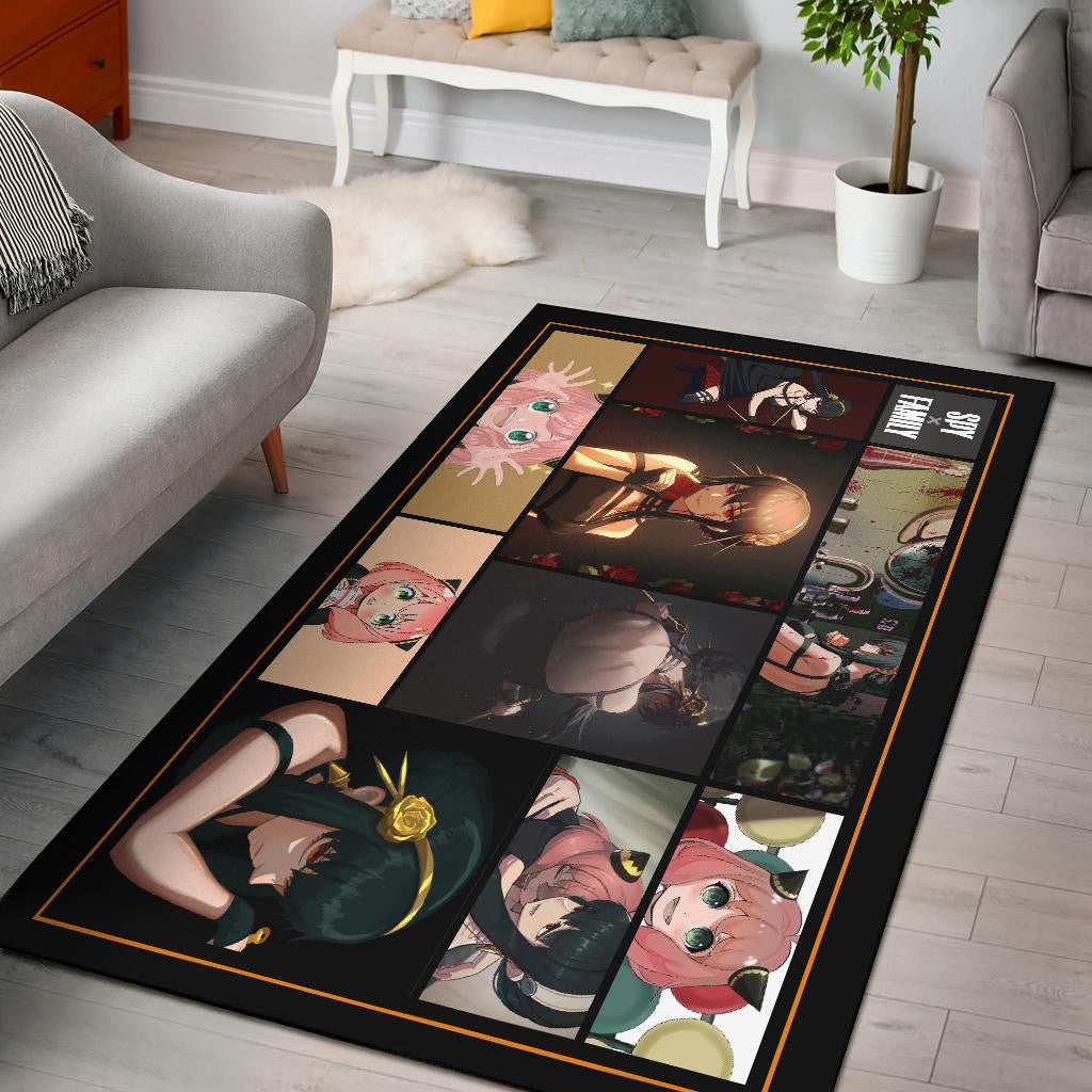 Yor Forger And Anya Forger Spy x Family Area Rug Anime Home Decor Custom For Fans NA042601