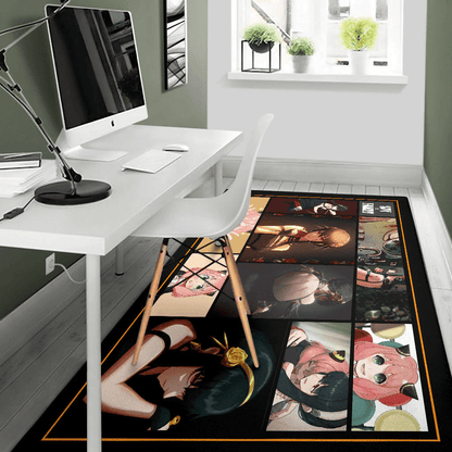 Yor Forger And Anya Forger Spy x Family Area Rug Anime Home Decor Custom For Fans NA042601