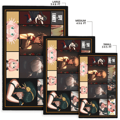 Yor Forger And Anya Forger Spy x Family Area Rug Anime Home Decor Custom For Fans NA042601