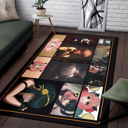 Yor Forger And Anya Forger Spy x Family Area Rug Anime Home Decor Custom For Fans NA042601