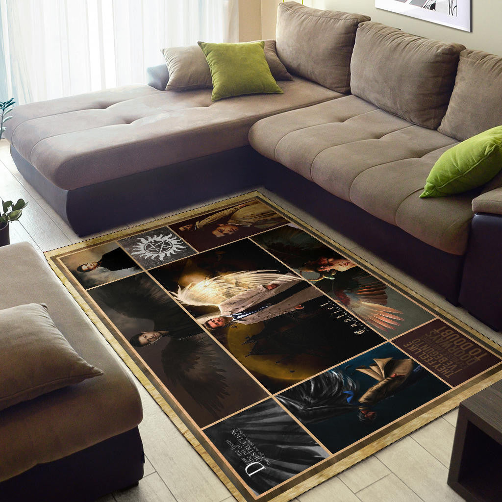 Castiel Supernatural Area Rug Movie Home Decor Custom For Fans NT041403