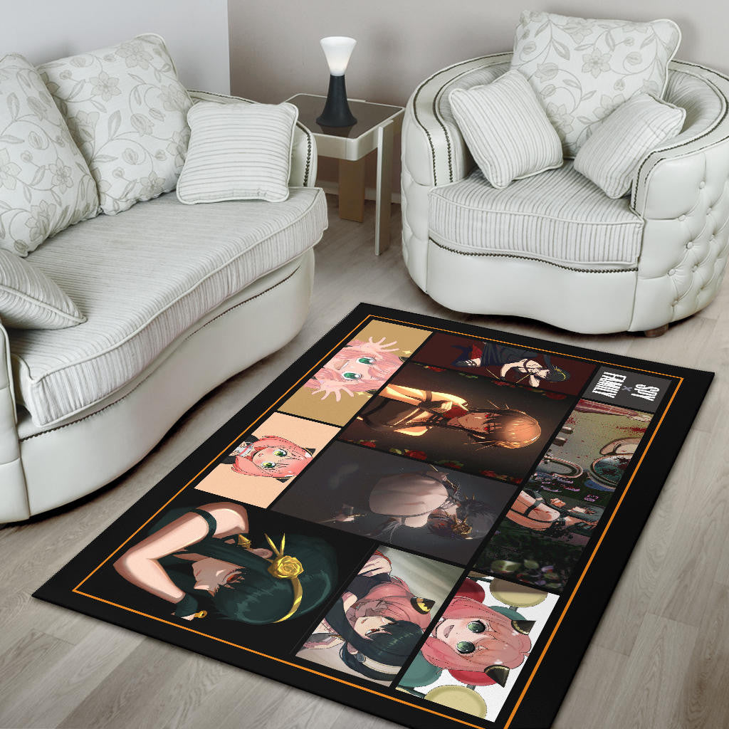 Yor Forger And Anya Forger Spy x Family Area Rug Anime Home Decor Custom For Fans NA042601