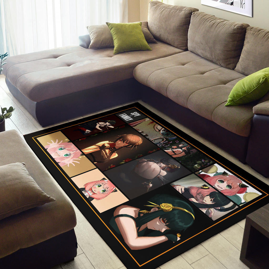 Yor Forger And Anya Forger Spy x Family Area Rug Anime Home Decor Custom For Fans NA042601