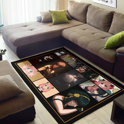 Yor Forger And Anya Forger Spy x Family Area Rug Anime Home Decor Custom For Fans NA042601