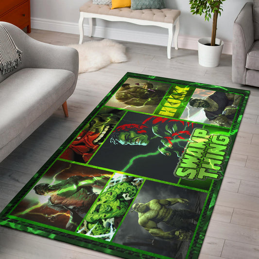 Hulk Swamp Thing Area Rug Movie Home Decor Custom For Fans NT041402