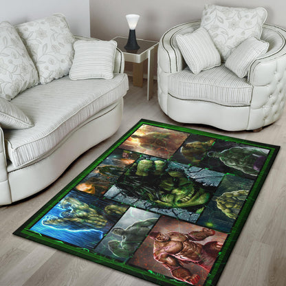 Angry Hulk The Incredible Hulk Area Rug Movie Home Decor Custom For Fans NT042001