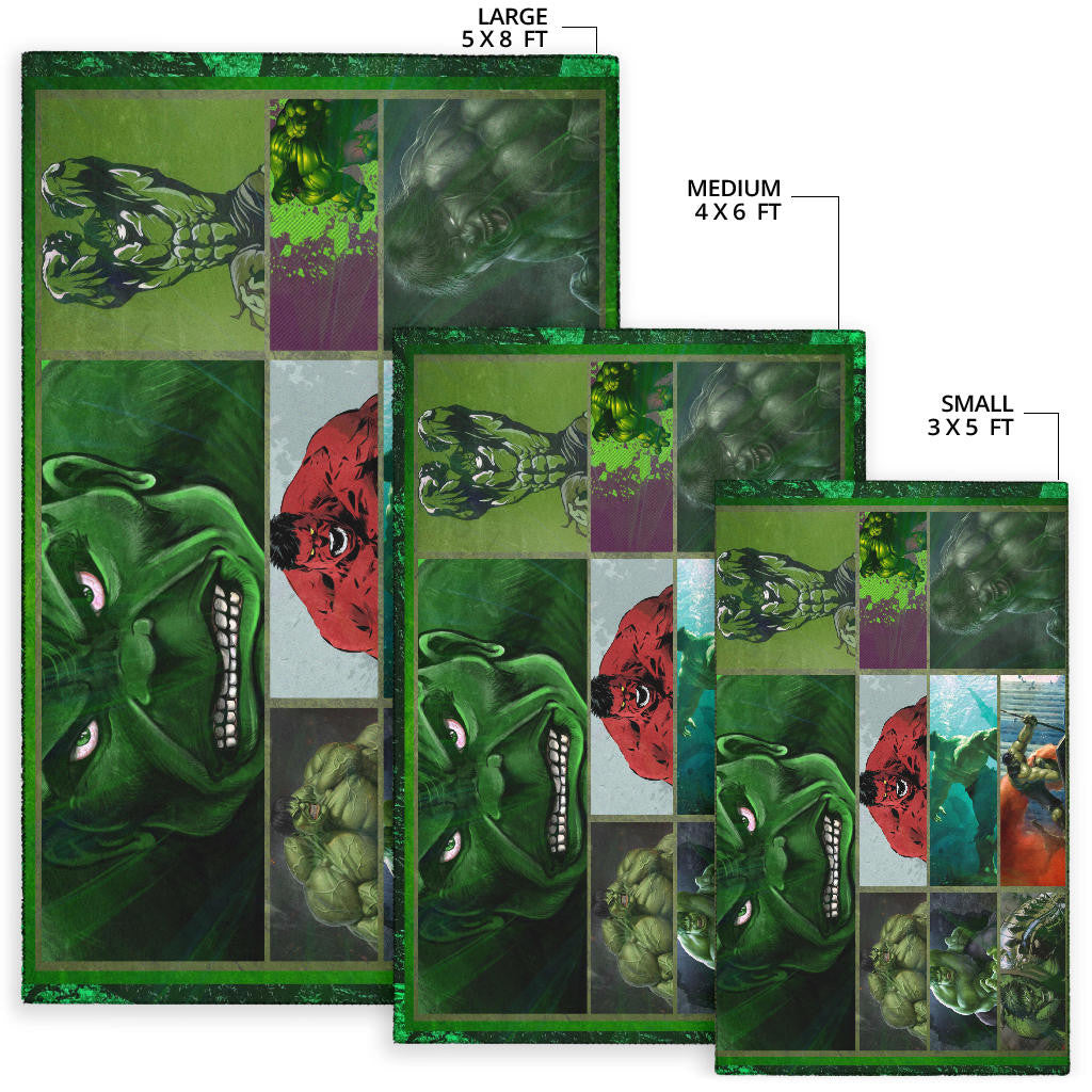Angry Hulk The Incredible Hulk Area Rug Movie Home Decor Custom For Fans NT042003