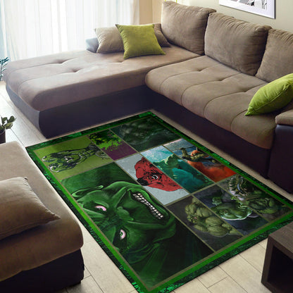Angry Hulk The Incredible Hulk Area Rug Movie Home Decor Custom For Fans NT042003