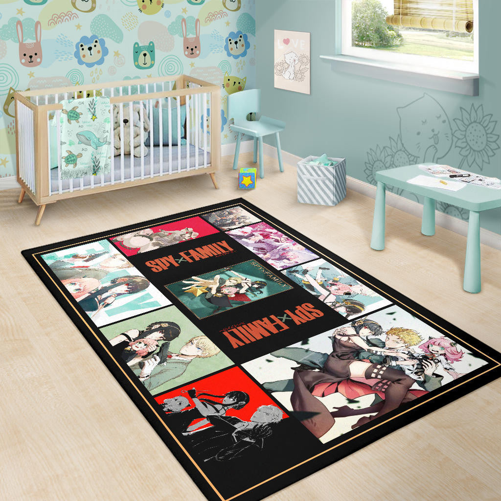 Loid Yor And Anya Forger Spy x Family Area Rug Anime Home Decor Custom For Fans NA042903