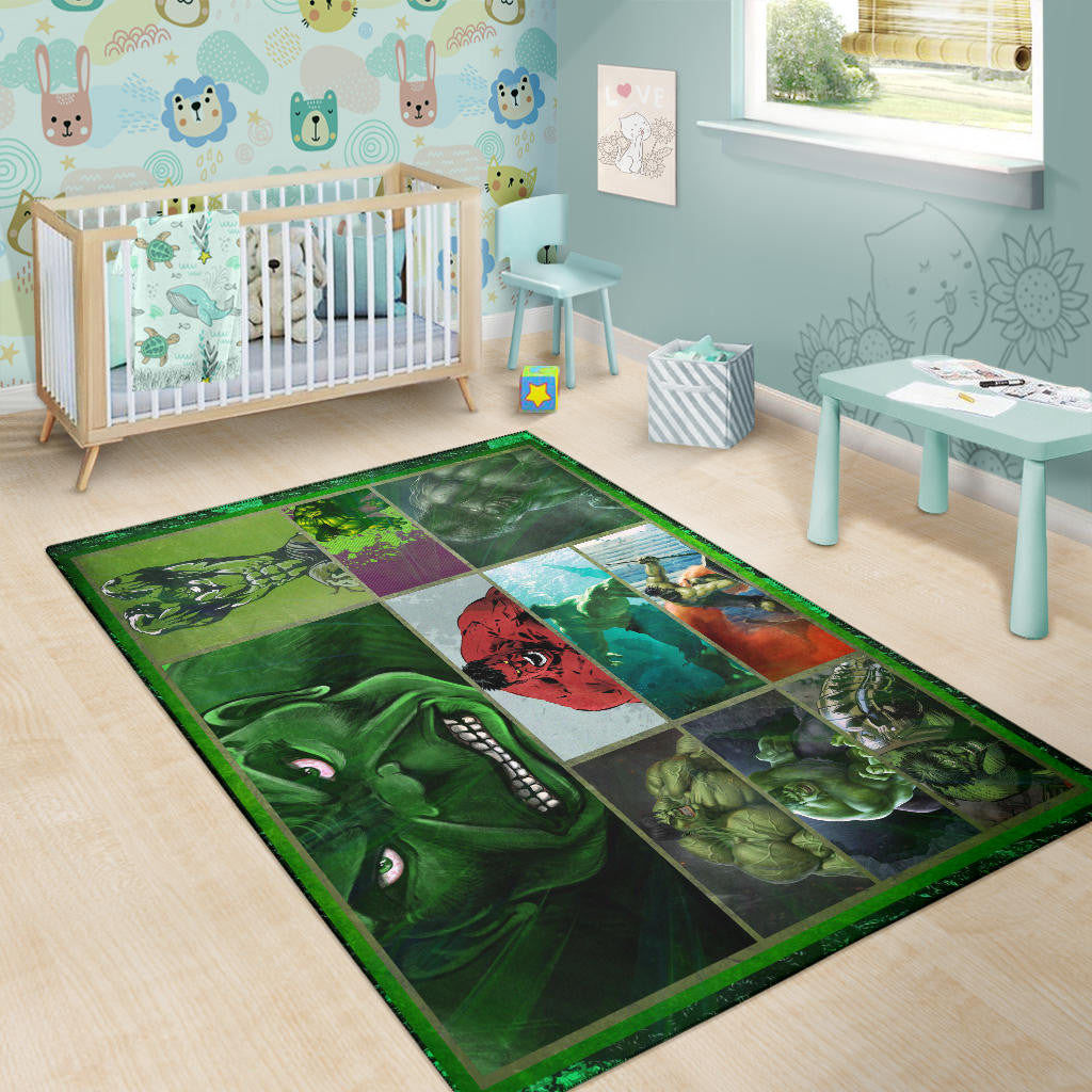 Angry Hulk The Incredible Hulk Area Rug Movie Home Decor Custom For Fans NT042003