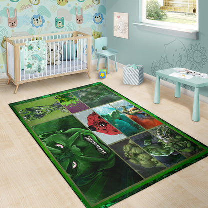 Angry Hulk The Incredible Hulk Area Rug Movie Home Decor Custom For Fans NT042003
