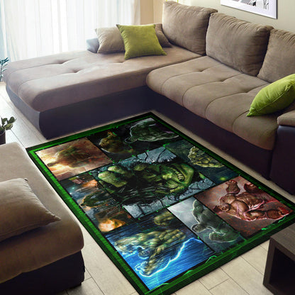 Angry Hulk The Incredible Hulk Area Rug Movie Home Decor Custom For Fans NT042001