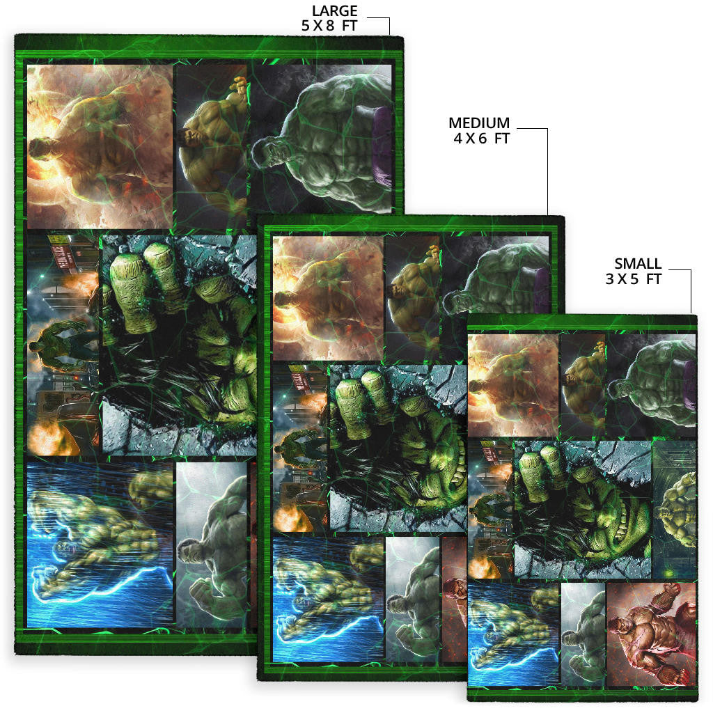 Angry Hulk The Incredible Hulk Area Rug Movie Home Decor Custom For Fans NT042001