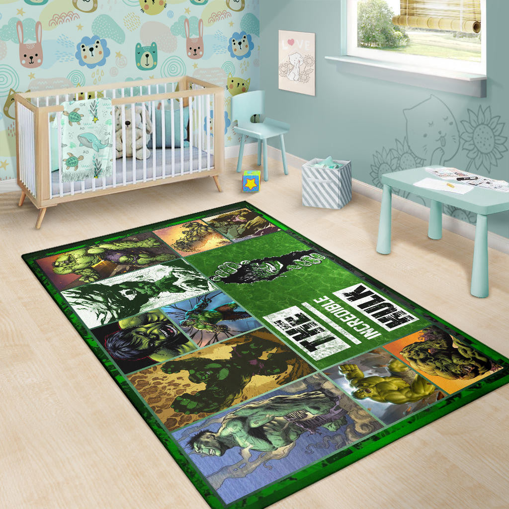 Angry Hulk The Incredible Hulk Area Rug Movie Home Decor Custom For Fans NT042004