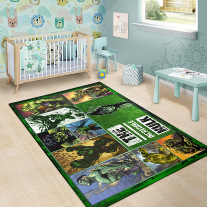 Angry Hulk The Incredible Hulk Area Rug Movie Home Decor Custom For Fans NT042004