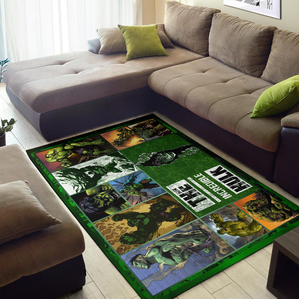 Angry Hulk The Incredible Hulk Area Rug Movie Home Decor Custom For Fans NT042004