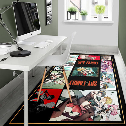 Loid Yor And Anya Forger Spy x Family Area Rug Anime Home Decor Custom For Fans NA042903