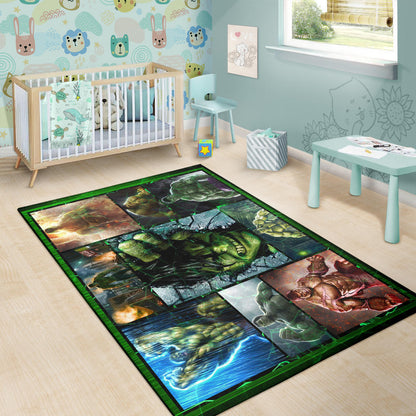 Angry Hulk The Incredible Hulk Area Rug Movie Home Decor Custom For Fans NT042001